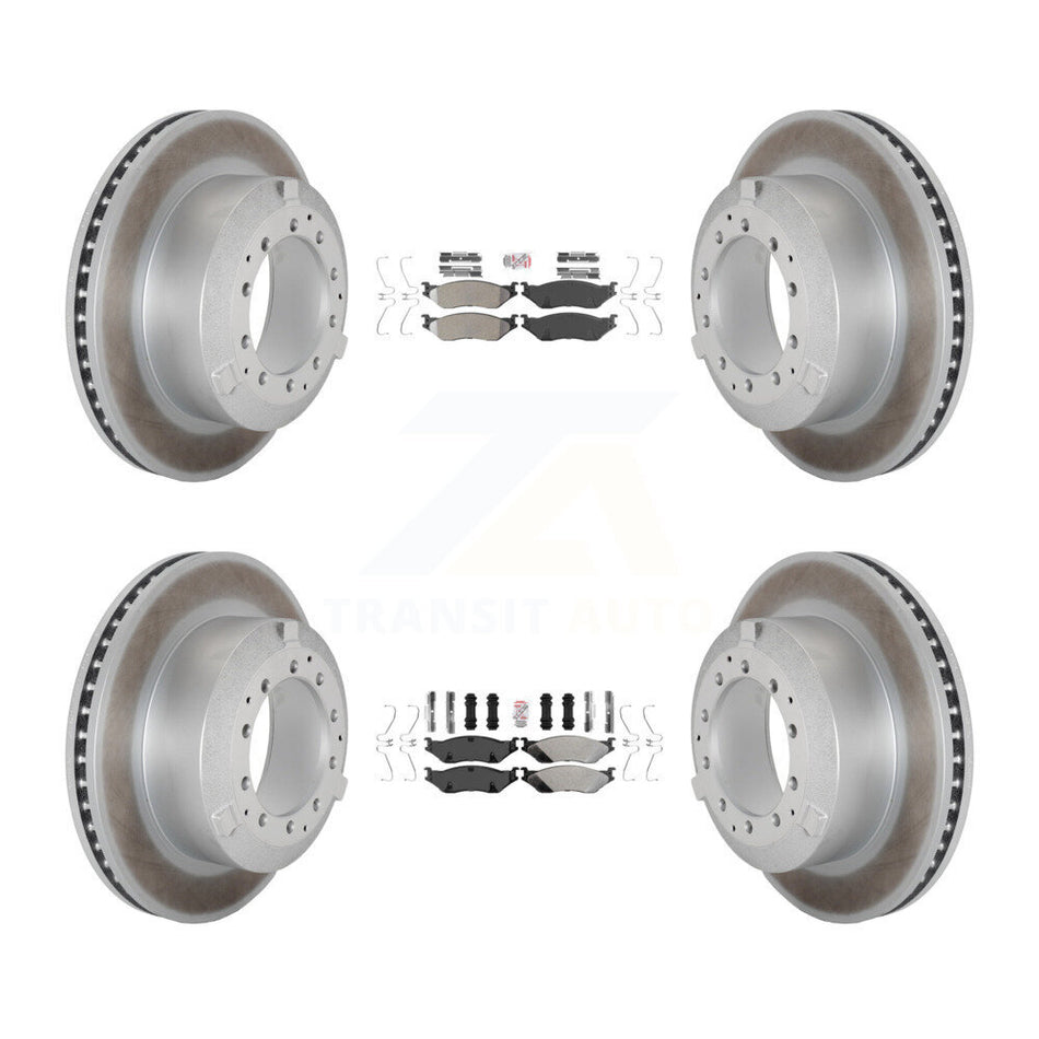 Front Rear Semi-Metallic Pad Coated Brake Rotor Kit For International TerraStar IC AE Bus KGA-105745