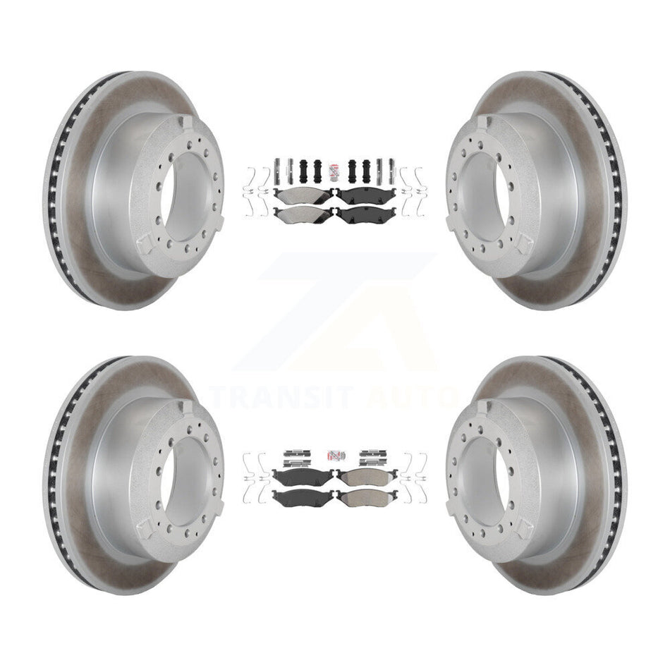 Front Rear Semi-Metallic Pad Coated Brake Rotor Kit For International TerraStar IC AE Bus KGA-105746
