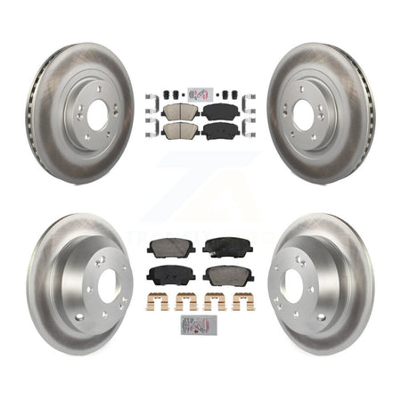 Front Rear Ceramic Pad Coated Disc Brake Rotor Kit For Hyundai Santa Fe Sport Kia Sorento KGA-105763