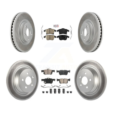 Front Rear Ceramic Pad Coated Brake Rotors Kit For 2019-2020 Ford Police Responder Hybrid KGA-105784