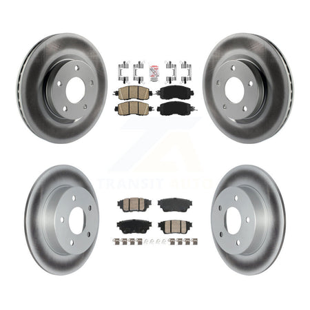 Front Rear Ceramic Pad Coat Brake Rotor Kit For Nissan Altima With Electric Parking KGA-105793