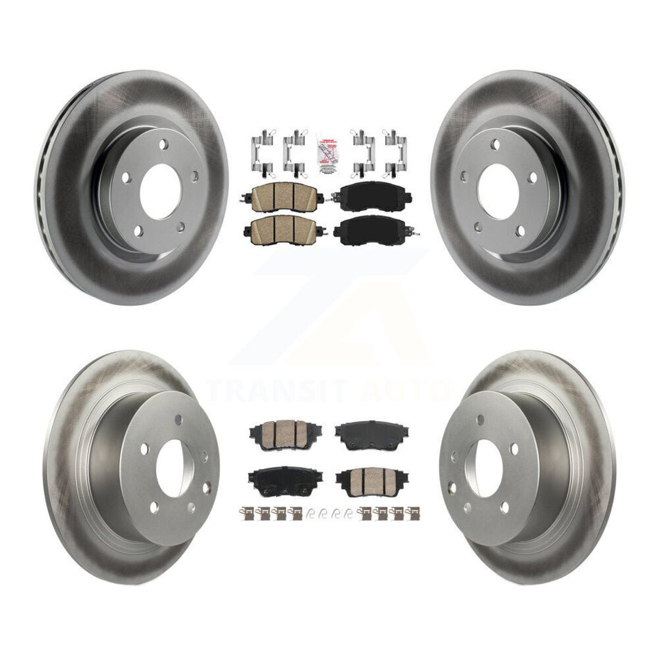 Front Rear Ceramic Pad Coated Brake Rotor Kit For Nissan Altima With Manual Parking KGA-105795