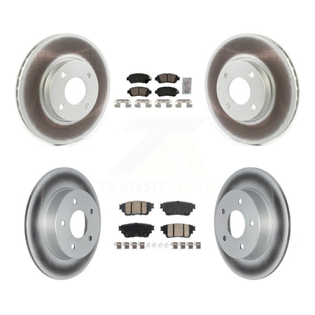 Front Rear Ceramic Pad Coat Disc Brake Rotor Kit For Nissan Kicks S with Drum rear brakes KGA-105796