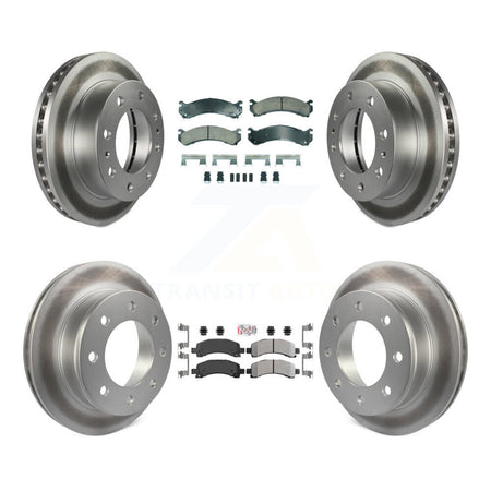 Front Ceramic Rear Semi-Metallic Pad Coated Brake Rotor Kit For GMC Savana 2500 Chevrolet KGA-105799