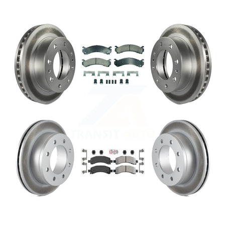 Front Ceramic Rear Semi-Metallic Pad Coated Brake Rotor Kit For GMC Savana 2500 Chevrolet KGA-105800
