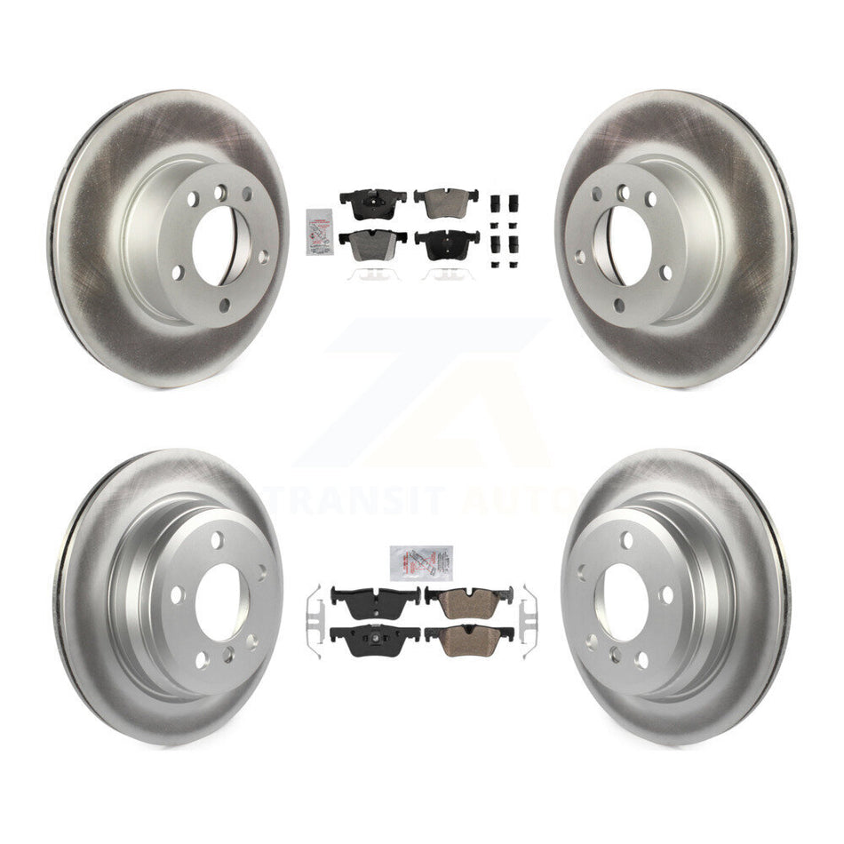 Front Rear Semi-Metallic Pads And Coated Disc Brake Rotors Kit For BMW 320i xDrive 328d KGA-105816