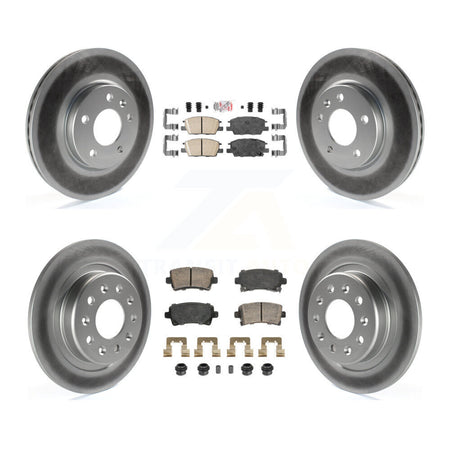 Front Rear Ceramic Pad & Coated Brake Rotor Kit For 2016 Chevrolet Malibu Carryover Model KGA-105821