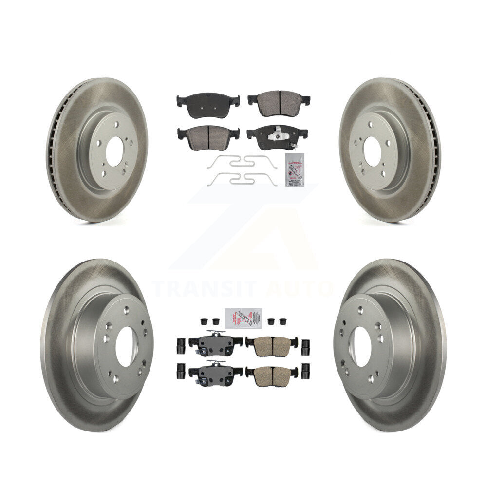 Front Rear Ceramic Pads And Coated Disc Brake Rotors Kit For Honda Accord KGA-105827