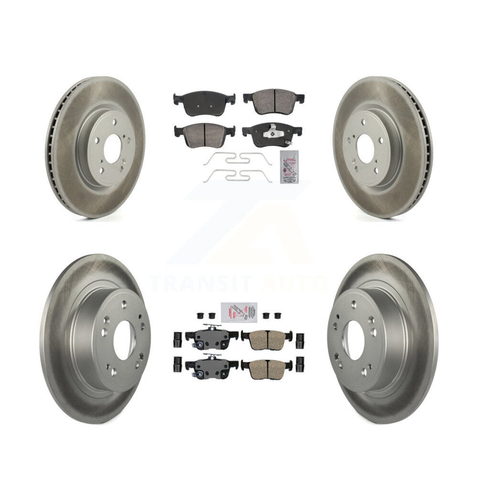 Front Rear Ceramic Pads And Coated Disc Brake Rotors Kit For Honda Accord KGA-105827