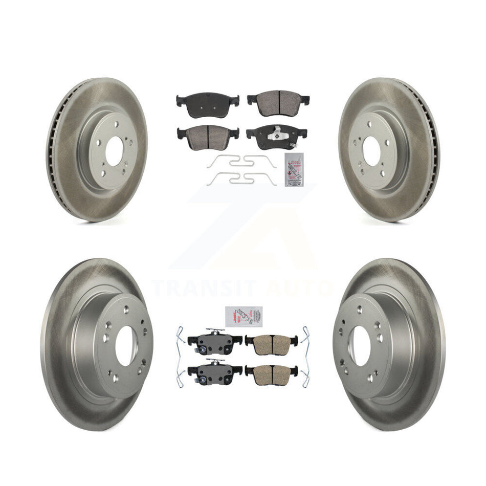 Front Rear Ceramic Pads And Coated Disc Brake Rotors Kit For Honda Accord KGA-105828