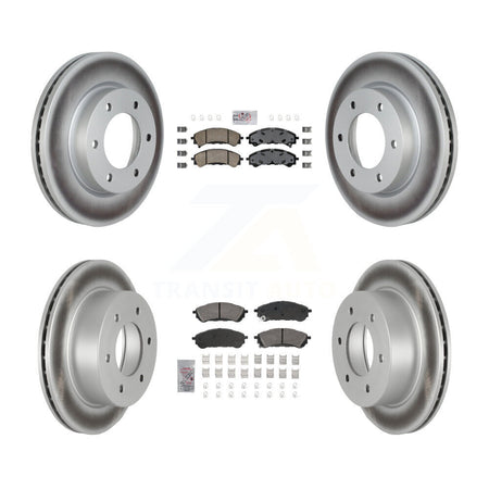 Front Rear Ceramic Pads And Coated Disc Brake Rotors Kit For 2019-2023 Ford Ranger KGA-105829
