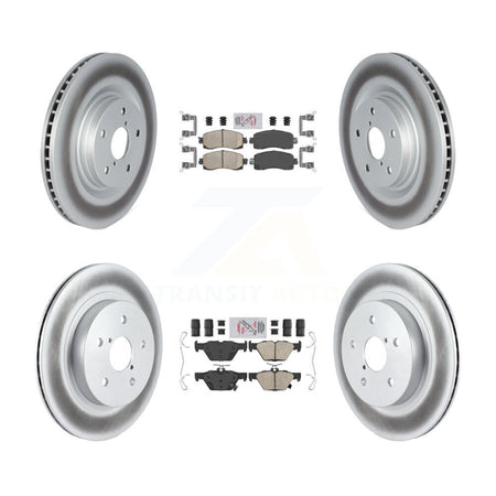 Front Rear Ceramic Pads And Coated Disc Brake Rotors Kit For Subaru Outback WRX Legacy KGA-105835