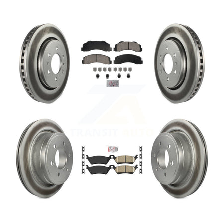 Front Rear Ceramic Pads And Coated Disc Brake Rotors Kit For Ford F-150 KGA-105836