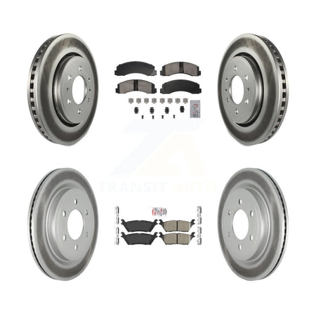 Front Rear Ceramic Pad Coated Brake Rotor Kit For Ford F-150 Expedition Lincoln Navigator KGA-105847