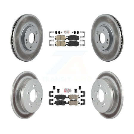 Front Rear Ceramic Pad And Coated Disc Brake Rotor Kit For 2010 Hyundai Azera To 07 06 09 KGA-105852