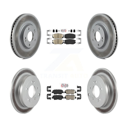 Front Rear Ceramic Pad And Coated Disc Brake Rotor Kit For 2010 Hyundai Azera To 07 06 09 KGA-105854