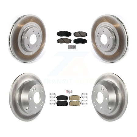 Front Rear Ceramic Pads And Coated Disc Brake Rotors Kit For 2020-2021 Kia Sedona KGA-105857