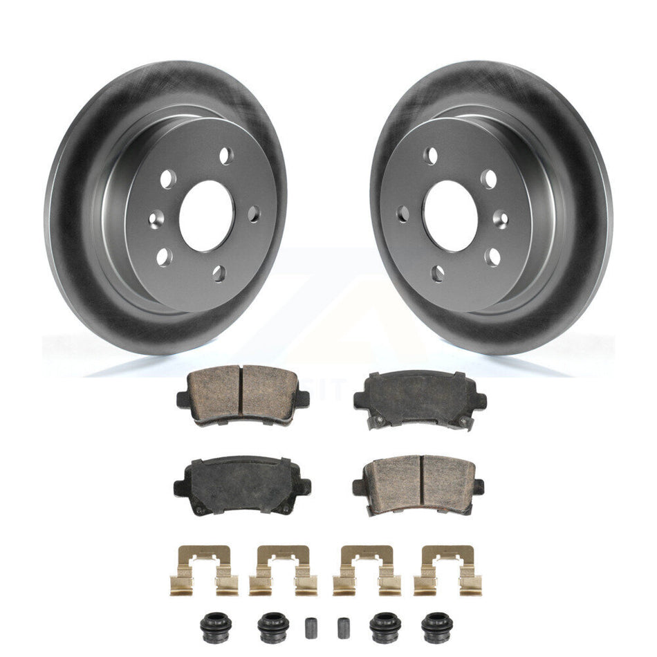 Rear Coated Disc Brake Rotors & Ceramic Pad Kit For Chevrolet Malibu Buick Regal LaCrosse KGA-105865
