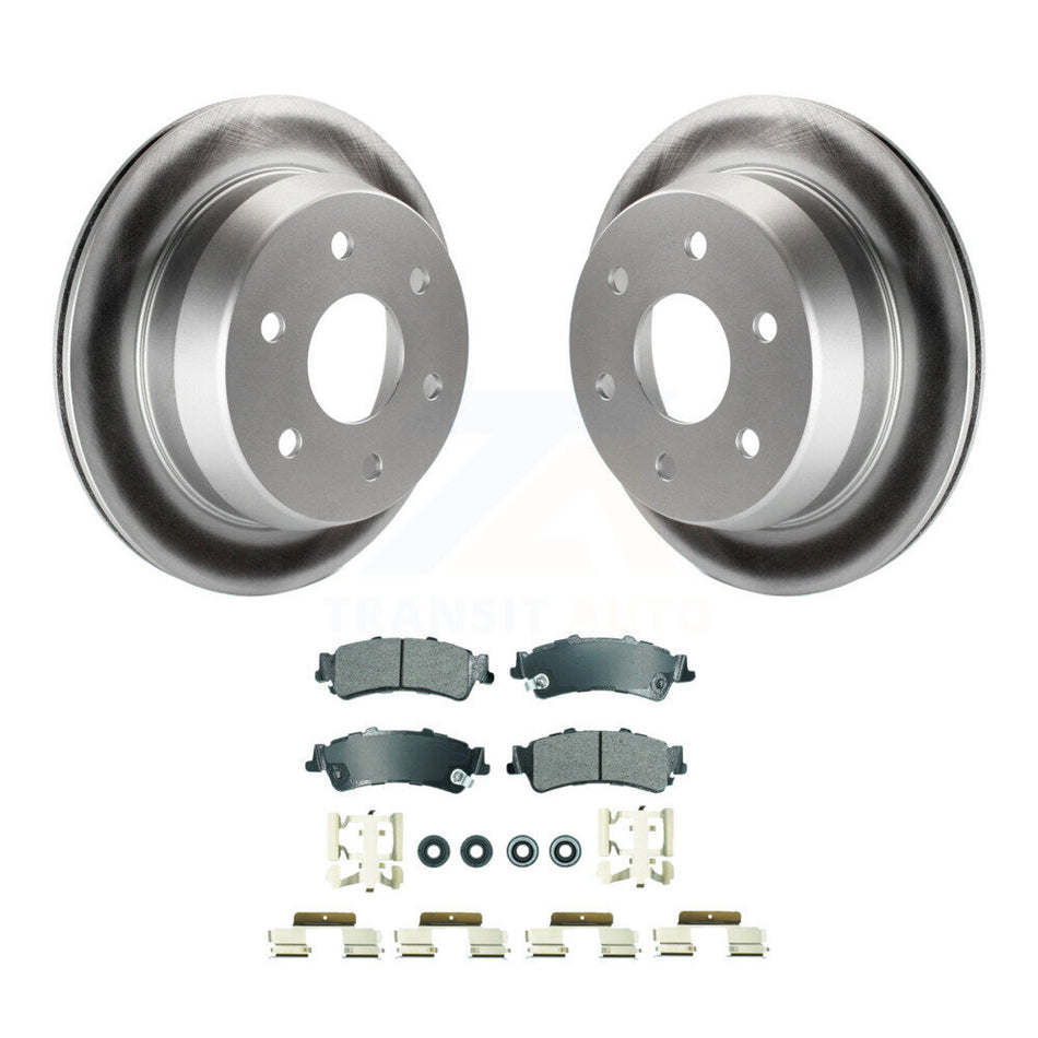 Rear Coat Brake Rotor Semi-Metallic Pad Kit For Chevrolet GMC Silverado 1500 Sierra Astro KGA-105866