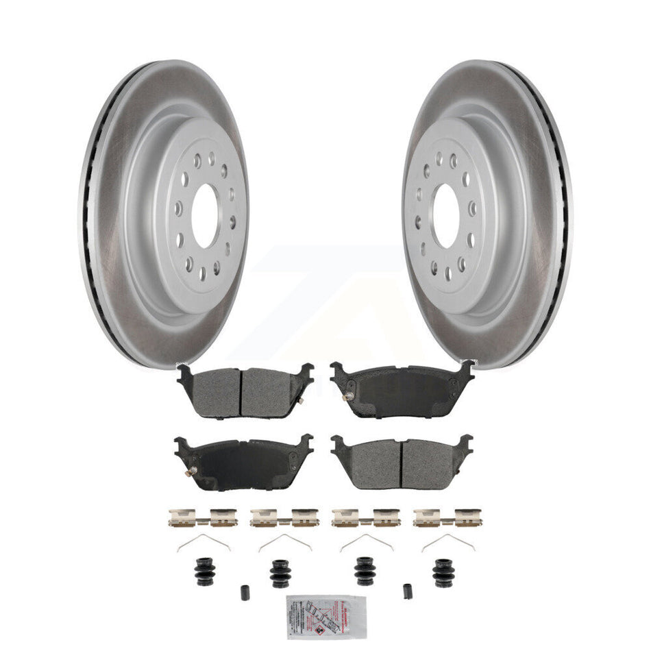 Rear Coated Disc Brake Rotors And Semi-Metallic Pads Kit For Ram 1500 KGA-105867