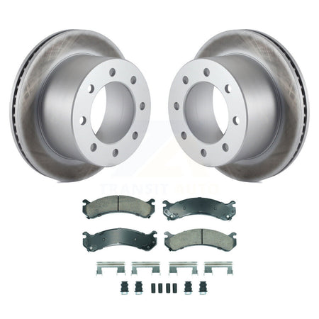 Rear Coat Brake Rotors Ceramic Pad Kit For Chevrolet GMC Silverado 3500 Sierra HD Classic KGA-105874