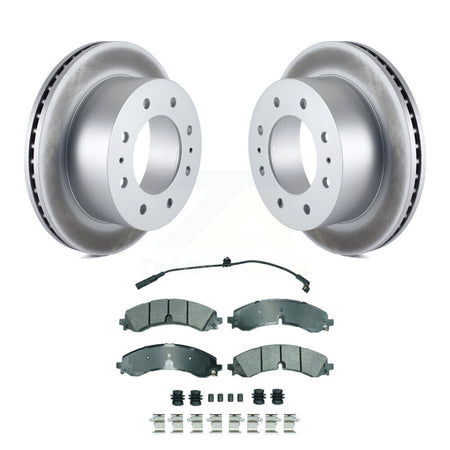 Rear Coated Brake Rotors Semi-Metallic Pad Kit For GMC Chevrolet Sierra 2500 HD Silverado KGA-105875