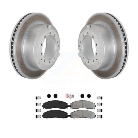 Rear Coat Brake Rotor Semi-Metallic Pad Kit For 15-16 Ford F-350 Super Duty Cab & Chassis KGA-105878
