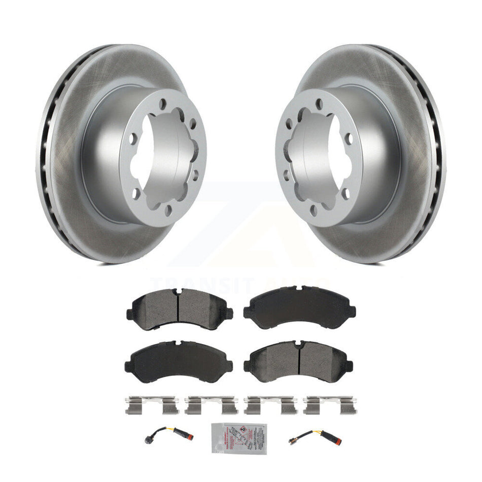 Rear Coated Brake Rotor Semi-Metallic Pad Kit For Mercedes-Benz Sprinter 3500 4500 3500XD KGA-105886