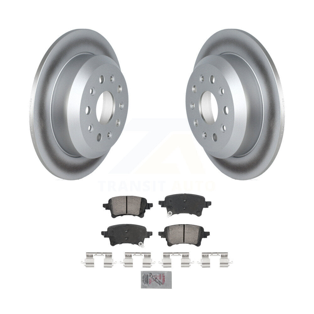 Rear Coated Disc Brake Rotors And Ceramic Pads Kit For Jeep Wrangler KGA-105896