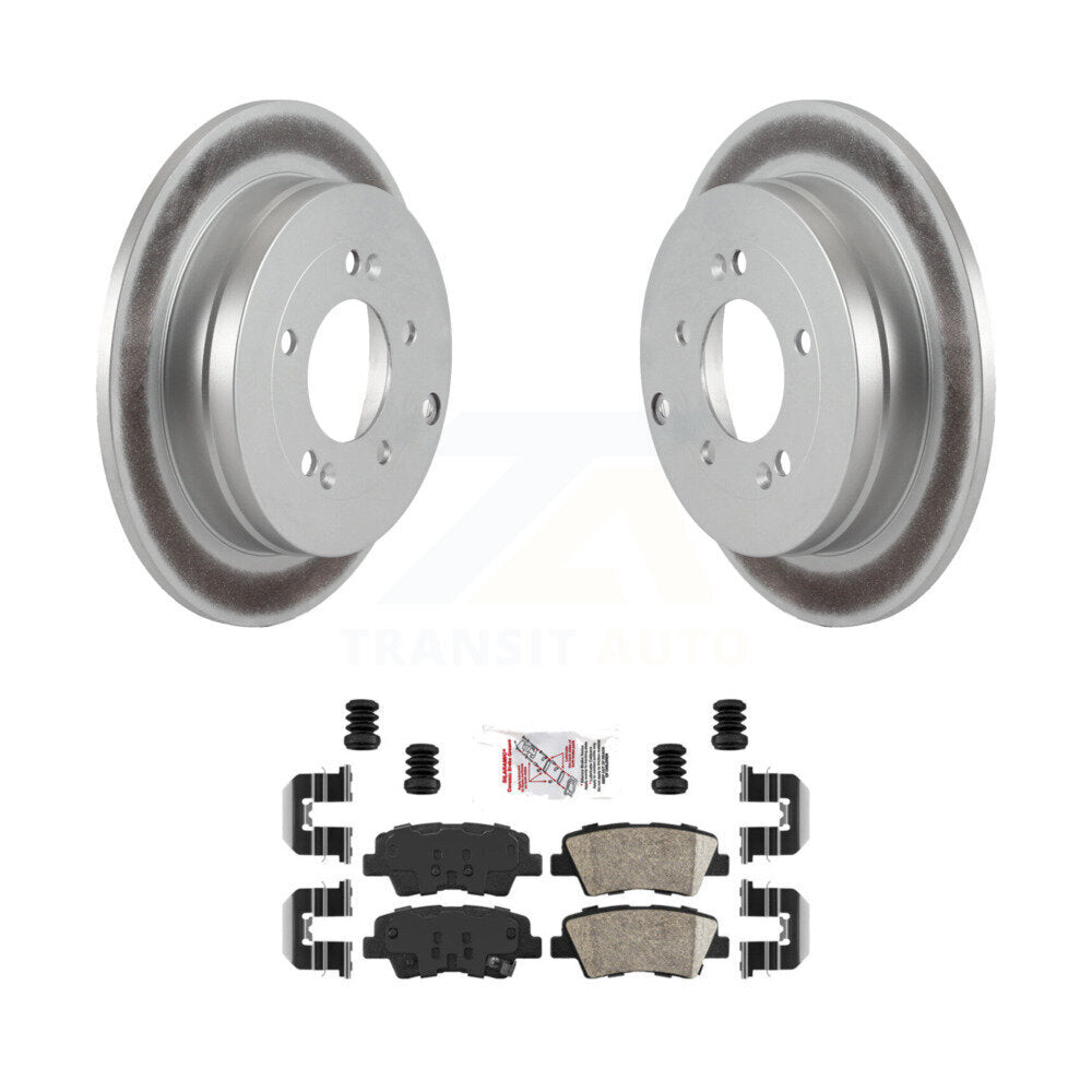 Rear Coated Disc Brake Rotors And Ceramic Pads Kit For 2010 Hyundai Azera To 07 06 09 KGA-105906