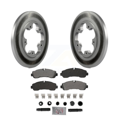 Rear Coat Brake Rotors Semi-Metallic Pad Kit For 20-21 Ford Transit-350 With 5 Lug Wheels KGA-105909