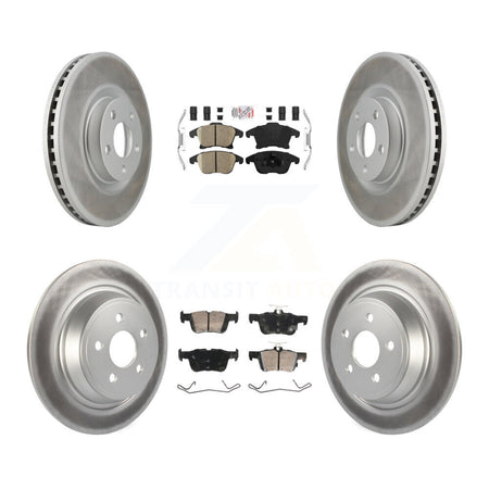 Front Rear Ceramic Pad Coated Brake Rotors Kit For 2019-2020 Ford Police Responder Hybrid KGA-105938