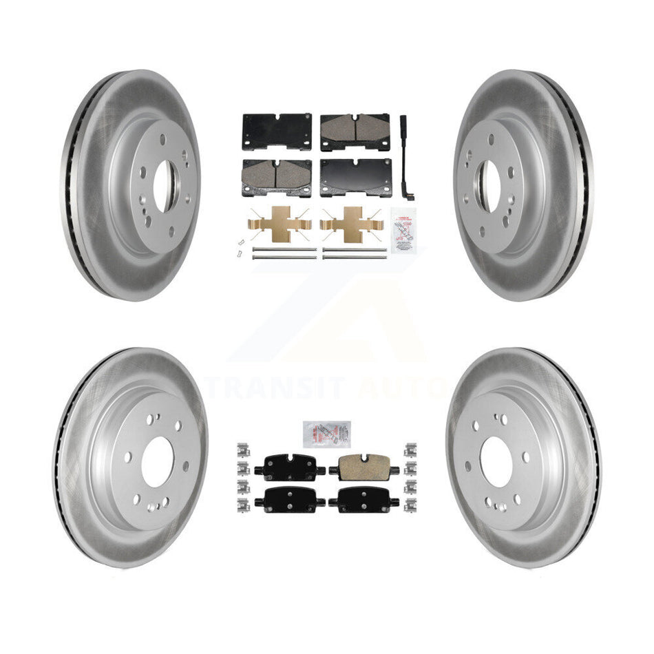 Front Rear Ceramic Pad Coat Brake Rotor Kit For Chevrolet GMC Silverado 1500 Sierra Yukon KGA-105942