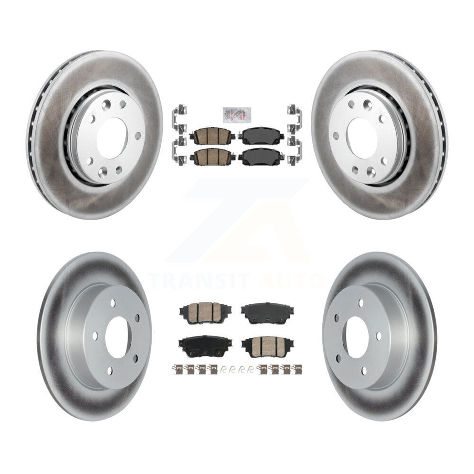 Front Rear Ceramic Pad Coat Brake Rotors Kit For Nissan Kicks SV SR with Disc rear brakes KGA-105946