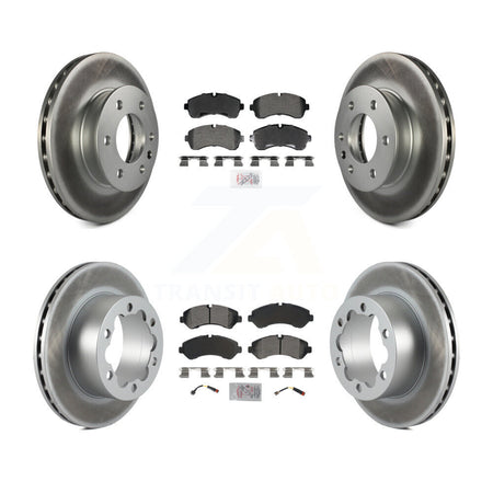 Front Rear Semi-Metallic Pad Coated Brake Rotors Kit For Mercedes-Benz Sprinter 3500 4500 KGA-105948