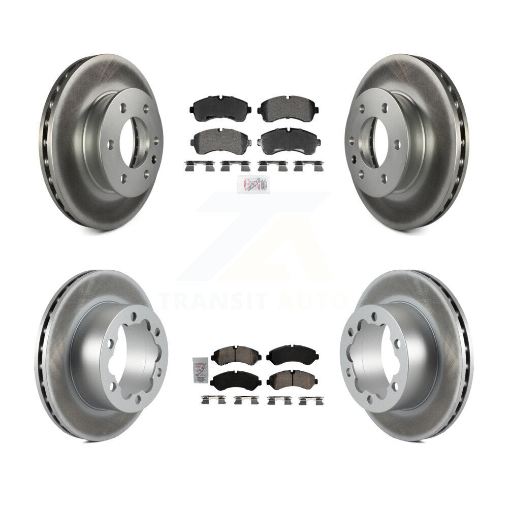 Front Semi-Metallic Rear Ceramic Pad Coat Brake Rotor Kit For Mercedes-Benz Sprinter 3500 KGA-105951