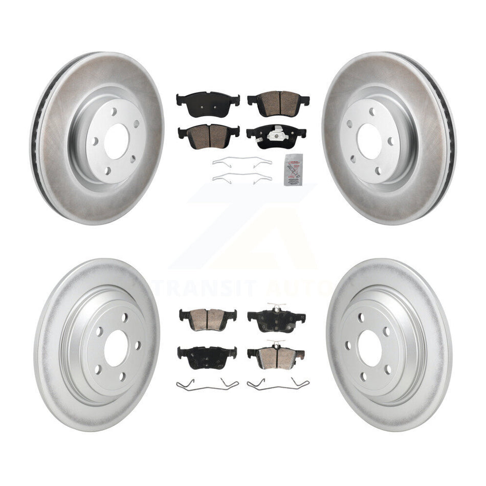 Front Rear Ceramic Pad Coat Brake Rotors Kit For Ford Escape Bronco Sport Lincoln Corsair KGA-105952