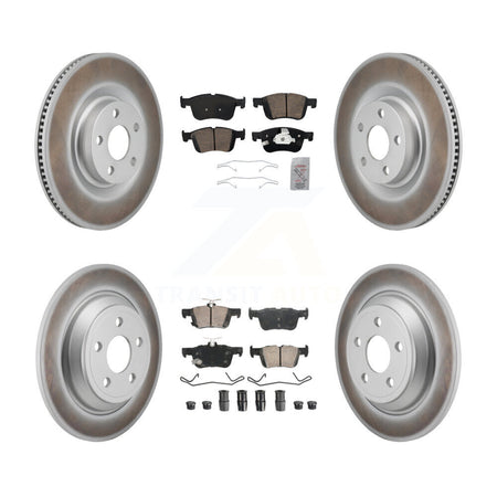 Front Rear Ceramic Pads And Coated Disc Brake Rotors Kit For 2022-2023 Ford Maverick KGA-105955