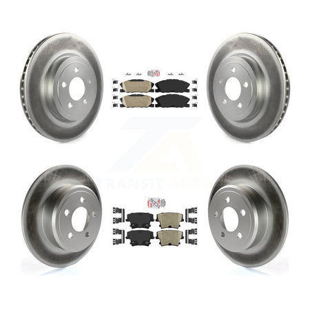 Front Rear Ceramic Pad Coat Brake Rotor Kit For 15-18 Dodge Charger Pursuit with RWD 3.6L KGA-105968