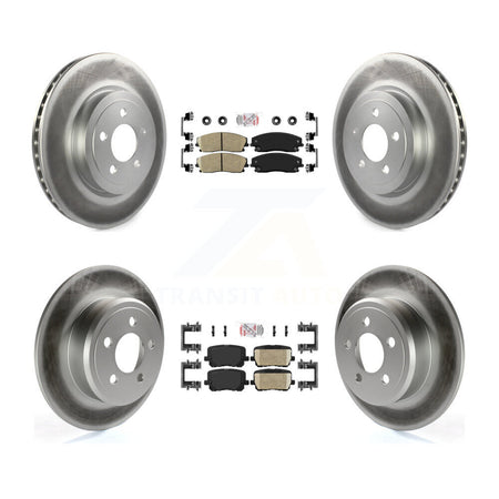 Front Rear Ceramic Pad Coat Brake Rotor Kit For 15-18 Dodge Charger Pursuit with RWD 3.6L KGA-105971