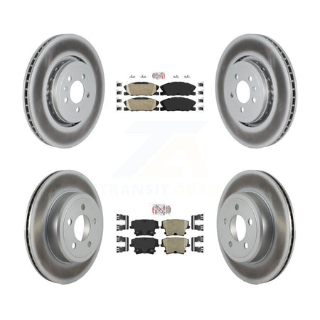 Front Rear Ceramic Pad Coat Brake Rotor Kit For 17-18 Dodge Charger Pursuit with RWD 5.7L KGA-105973
