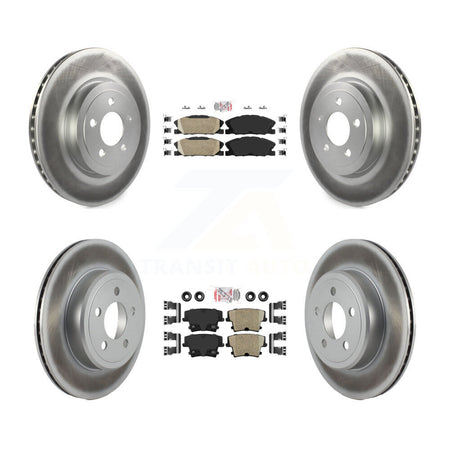 Front Rear Ceramic Pad Coat Brake Rotor Kit For 17-18 Dodge Charger Pursuit with RWD 5.7L KGA-105976