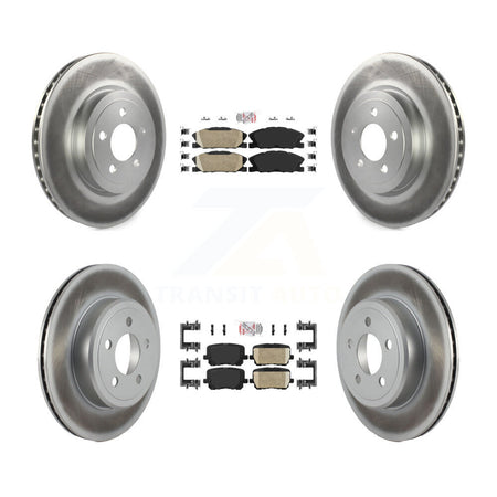Front Rear Ceramic Pad Coat Brake Rotor Kit For 17-18 Dodge Charger Pursuit with RWD 5.7L KGA-105980