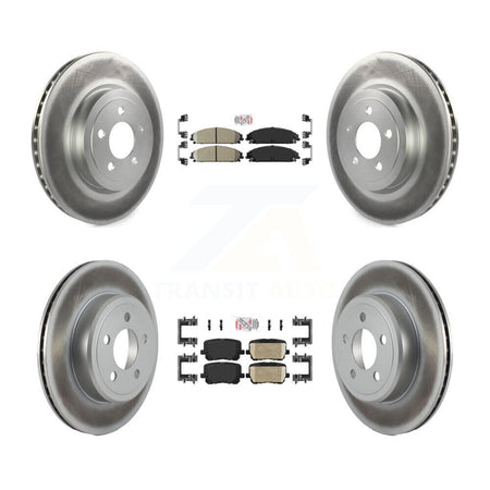 Front Rear Ceramic Pad Coat Brake Rotor Kit For 17-18 Dodge Charger Pursuit with RWD 5.7L KGA-105981