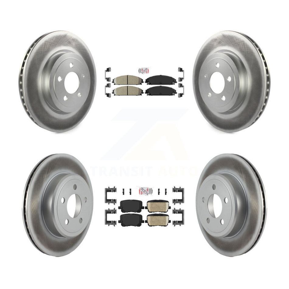 Front Rear Ceramic Pad Coat Brake Rotor Kit For 17-18 Dodge Charger Pursuit with RWD 5.7L KGA-105981