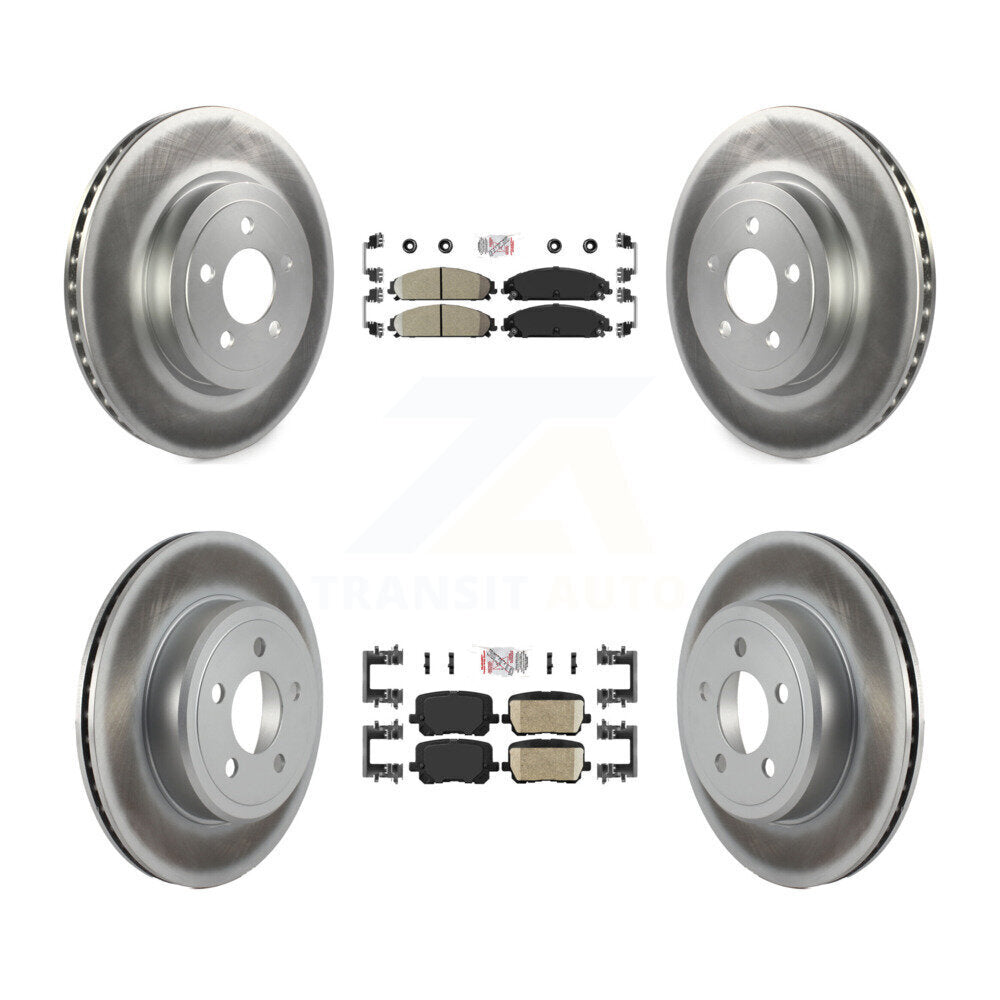 Front Rear Ceramic Pad Coat Brake Rotor Kit For 17-18 Dodge Charger Pursuit with RWD 5.7L KGA-105982