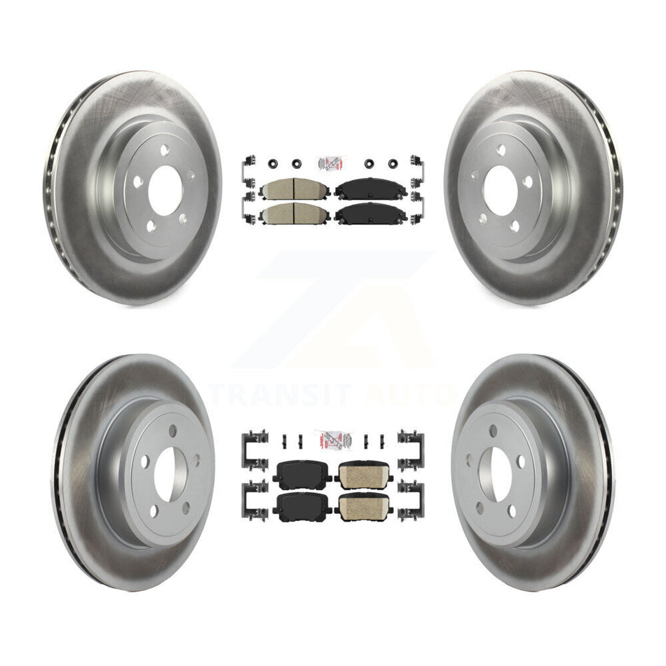 Front Rear Ceramic Pad Coat Brake Rotor Kit For 17-18 Dodge Charger Pursuit with RWD 5.7L KGA-105982