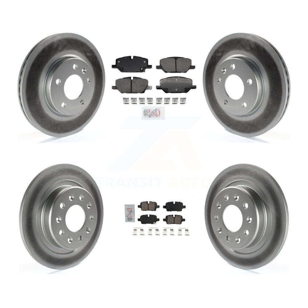 Front Rear Ceramic Pad Coat Brake Rotor Kit For 2022-2023 GMC Terrain w 321mm KGA-105985