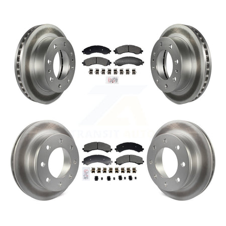 Front Rear Semi-Metallic Pad Coated Brake Rotor Kit For GMC Savana 2500 Chevrolet Express KGA-105990