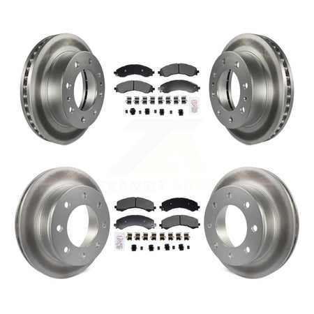 Front Rear Semi-Metallic Pad Coated Brake Rotor Kit For GMC Savana 2500 Chevrolet Express KGA-105991